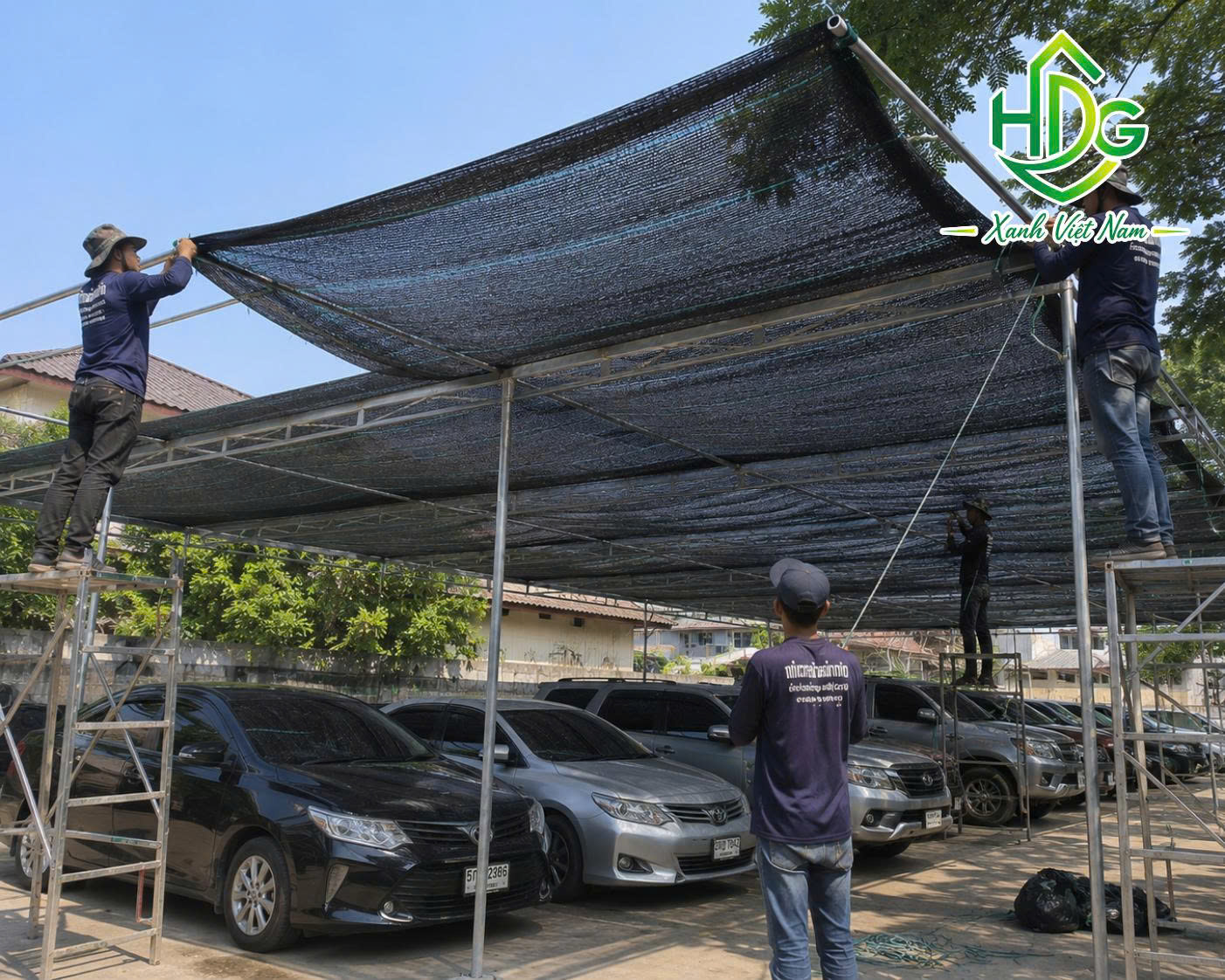 ứng dụng lưới che nắng Thái Lan 70%