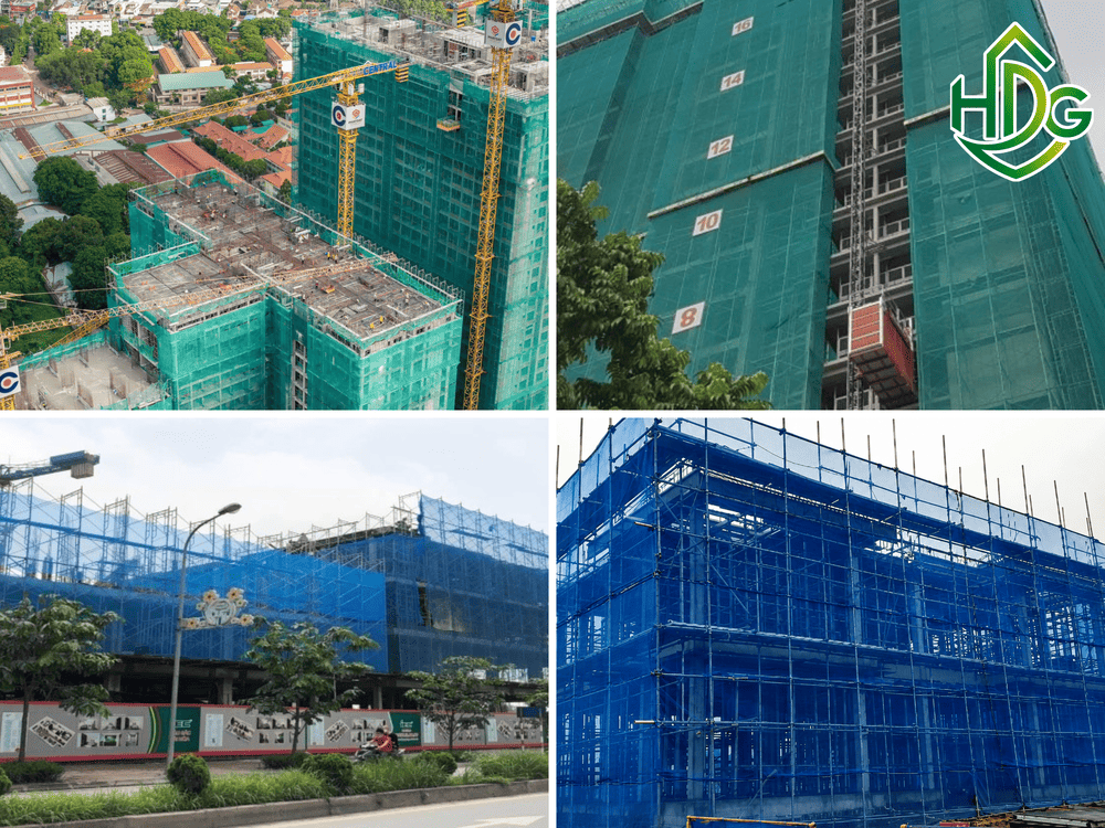 Ứng dụng của lưới bao che công trình
