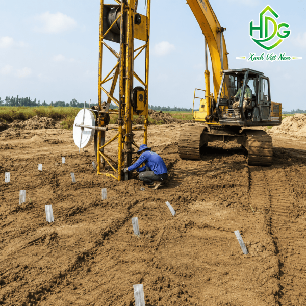 Ứng dụng bấc thấm đứng trong xử lý nền khu công nghiệp và khu đô thị
