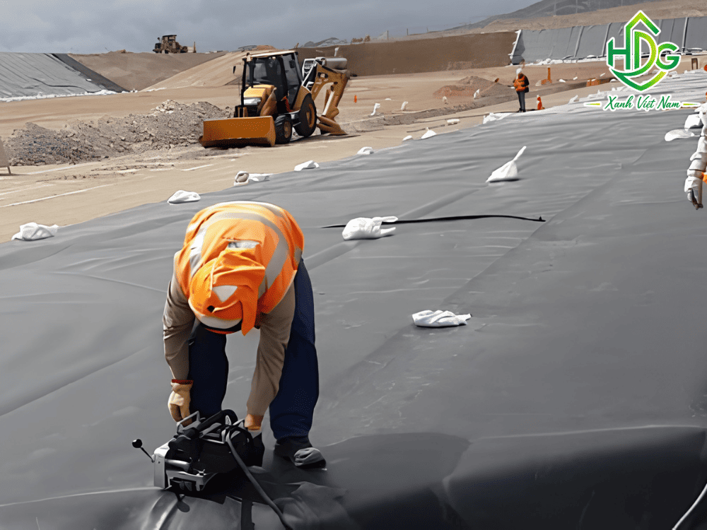 Bạt bị đâm thủng do nền đất sỏi đá