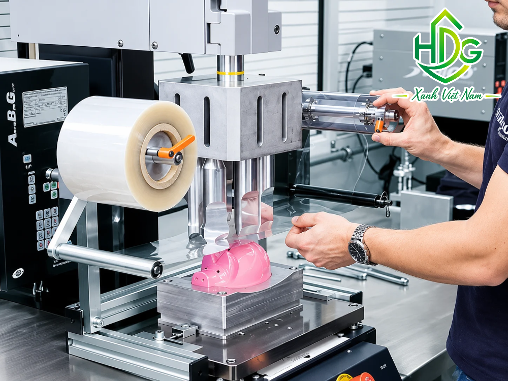 Đường hàn siêu âm 12mm trên vải sợi hóa học