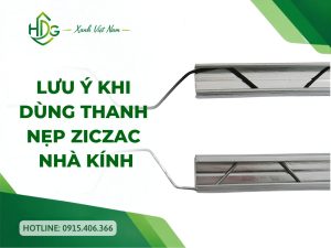 Lưu ý khi dùng thanh nẹp ziczac nhà kính