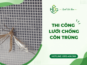 thi công lưới chống côn trùng