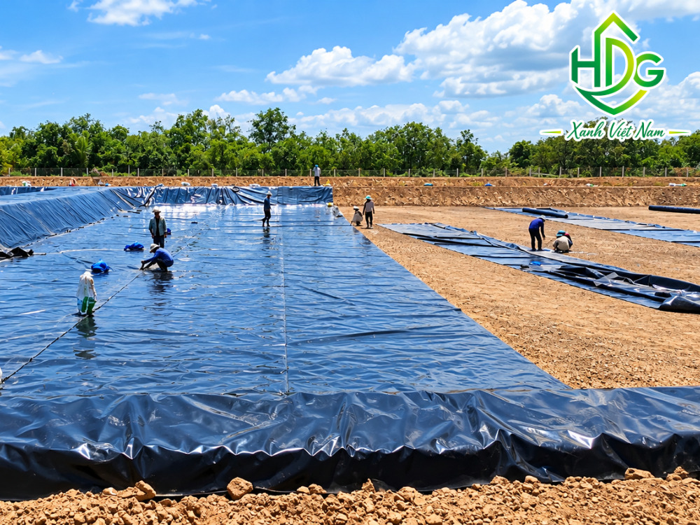 Phương pháp thi công bãi rác lót bạt chống thấm HDPE